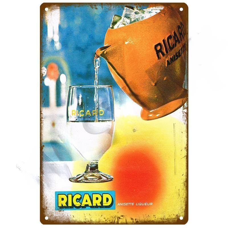 Affiche Ricard Vintage - Verre