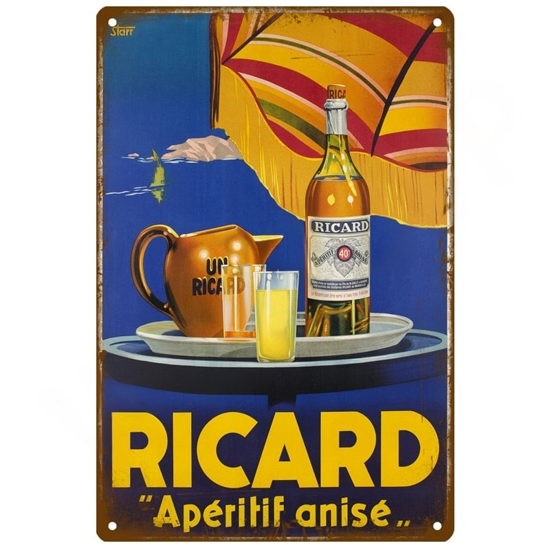 Affiche Ricard Vintage - Plateau