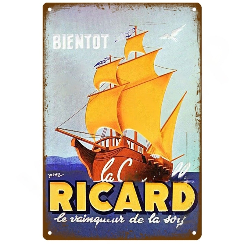 Affiche Ricard Vintage - Caravelle