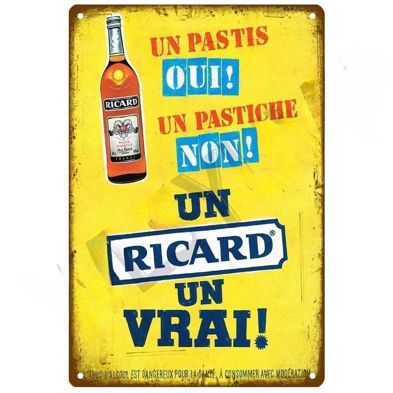 Affiche Ricard Vintage - Un Vrai