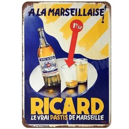 Affiche Ricard Vintage - Marseillaise